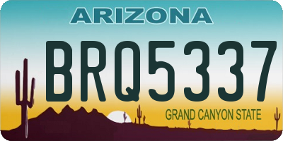 AZ license plate BRQ5337