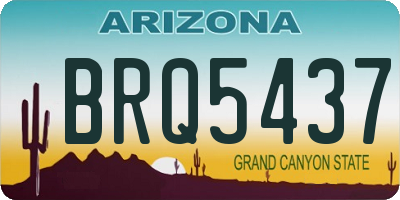 AZ license plate BRQ5437