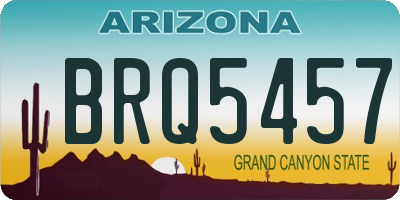 AZ license plate BRQ5457
