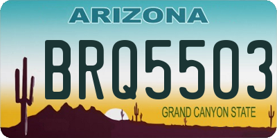 AZ license plate BRQ5503