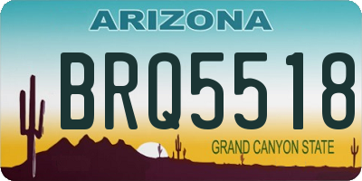 AZ license plate BRQ5518