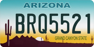 AZ license plate BRQ5521