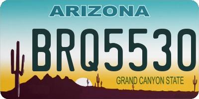 AZ license plate BRQ5530