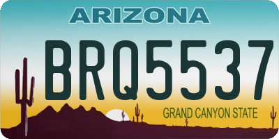 AZ license plate BRQ5537