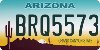 AZ license plate BRQ5573