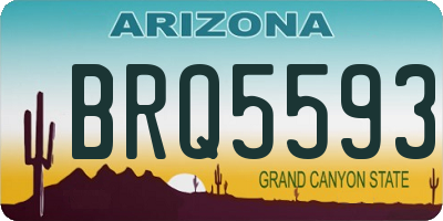 AZ license plate BRQ5593