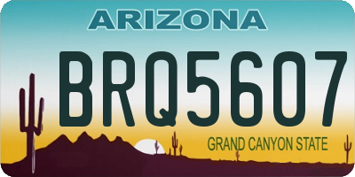 AZ license plate BRQ5607