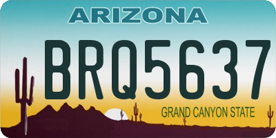AZ license plate BRQ5637
