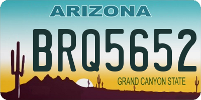 AZ license plate BRQ5652