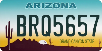 AZ license plate BRQ5657