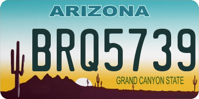 AZ license plate BRQ5739