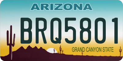 AZ license plate BRQ5801