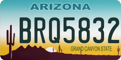 AZ license plate BRQ5832