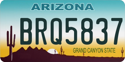 AZ license plate BRQ5837