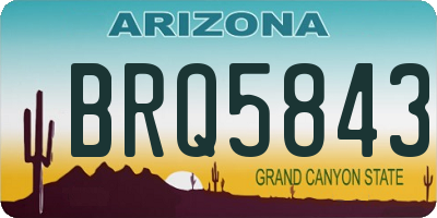 AZ license plate BRQ5843