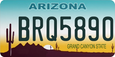 AZ license plate BRQ5890