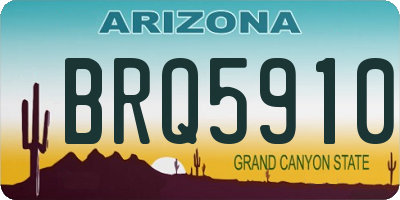 AZ license plate BRQ5910