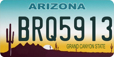 AZ license plate BRQ5913