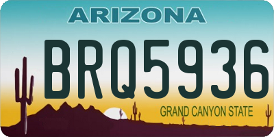 AZ license plate BRQ5936