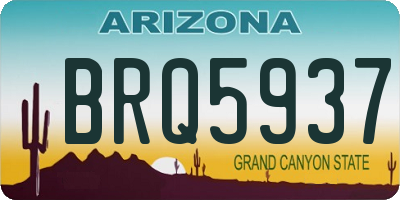 AZ license plate BRQ5937