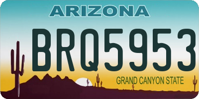 AZ license plate BRQ5953