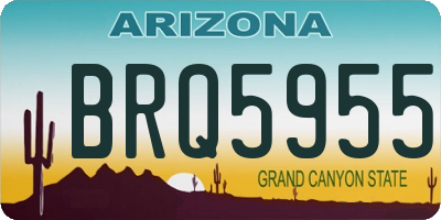 AZ license plate BRQ5955