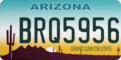 AZ license plate BRQ5956