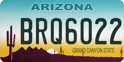 AZ license plate BRQ6022