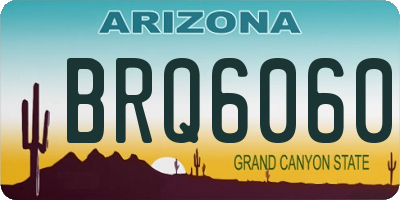 AZ license plate BRQ6060
