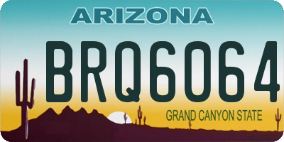 AZ license plate BRQ6064