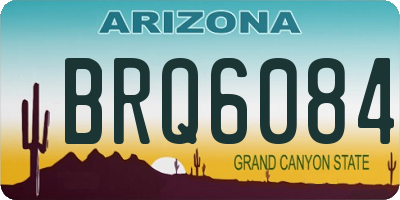 AZ license plate BRQ6084
