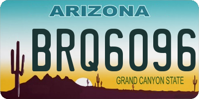 AZ license plate BRQ6096