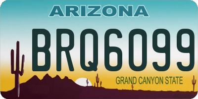 AZ license plate BRQ6099