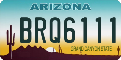 AZ license plate BRQ6111