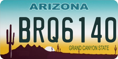 AZ license plate BRQ6140