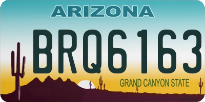 AZ license plate BRQ6163
