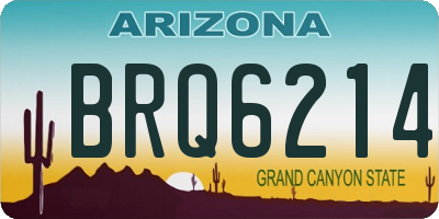 AZ license plate BRQ6214