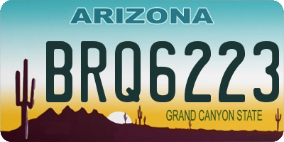 AZ license plate BRQ6223