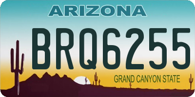 AZ license plate BRQ6255