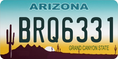AZ license plate BRQ6331