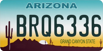AZ license plate BRQ6336