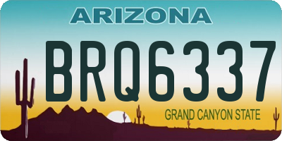 AZ license plate BRQ6337
