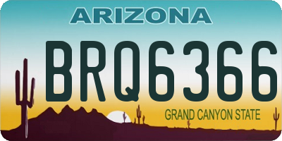 AZ license plate BRQ6366
