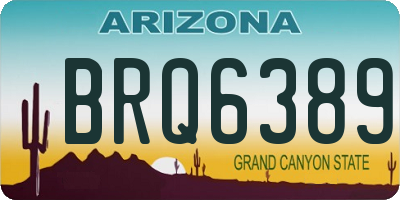 AZ license plate BRQ6389