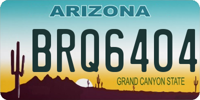 AZ license plate BRQ6404