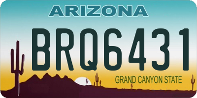 AZ license plate BRQ6431