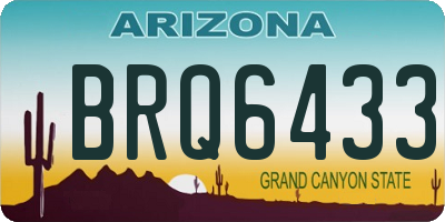 AZ license plate BRQ6433
