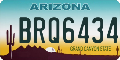 AZ license plate BRQ6434