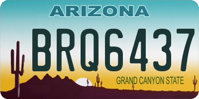AZ license plate BRQ6437