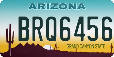 AZ license plate BRQ6456